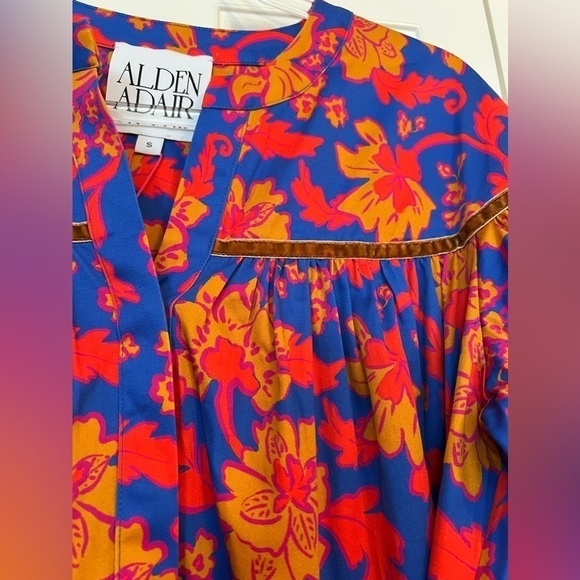 NWT Alden Adair Charlotte Dress in Color- Cobalt Tea Garden- Size Small - Picture 11 of 14